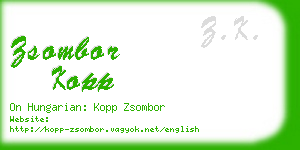 zsombor kopp business card